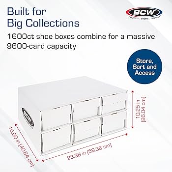 Amazon.com: BCW Two Row Shoe Box Card House Storage Box